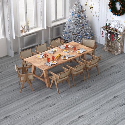 Image of Oxdigi Peel and Stick Vinyl Flooring Roll 23 inchx 118 inch /19 Sq.Ft, Thicken Self Adhesive Vinyl Floor Tiles Wood Plank Flooring Waterproof Wear-Resistant for Any Room, Easy DIY Floor Coverings, Grey Wood
