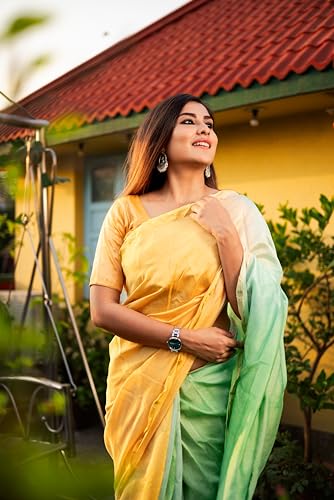 Apaapi threads of glory green chanderi silk saree in pure silk – image 4