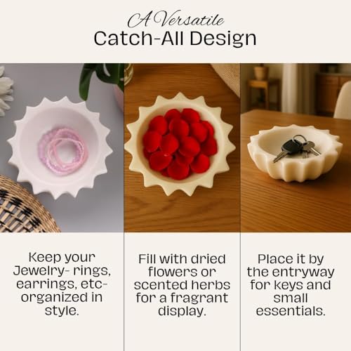 Image of SWADESHI BLESSINGS Handcrafted Marble Socket Urli Bowl for Home Decor | Traditional Decorative Bowl for Floating Flowers, Potpourri & Festive Decor Items | Pooja Decoration | Wedding /Return Gifts, 9 inch