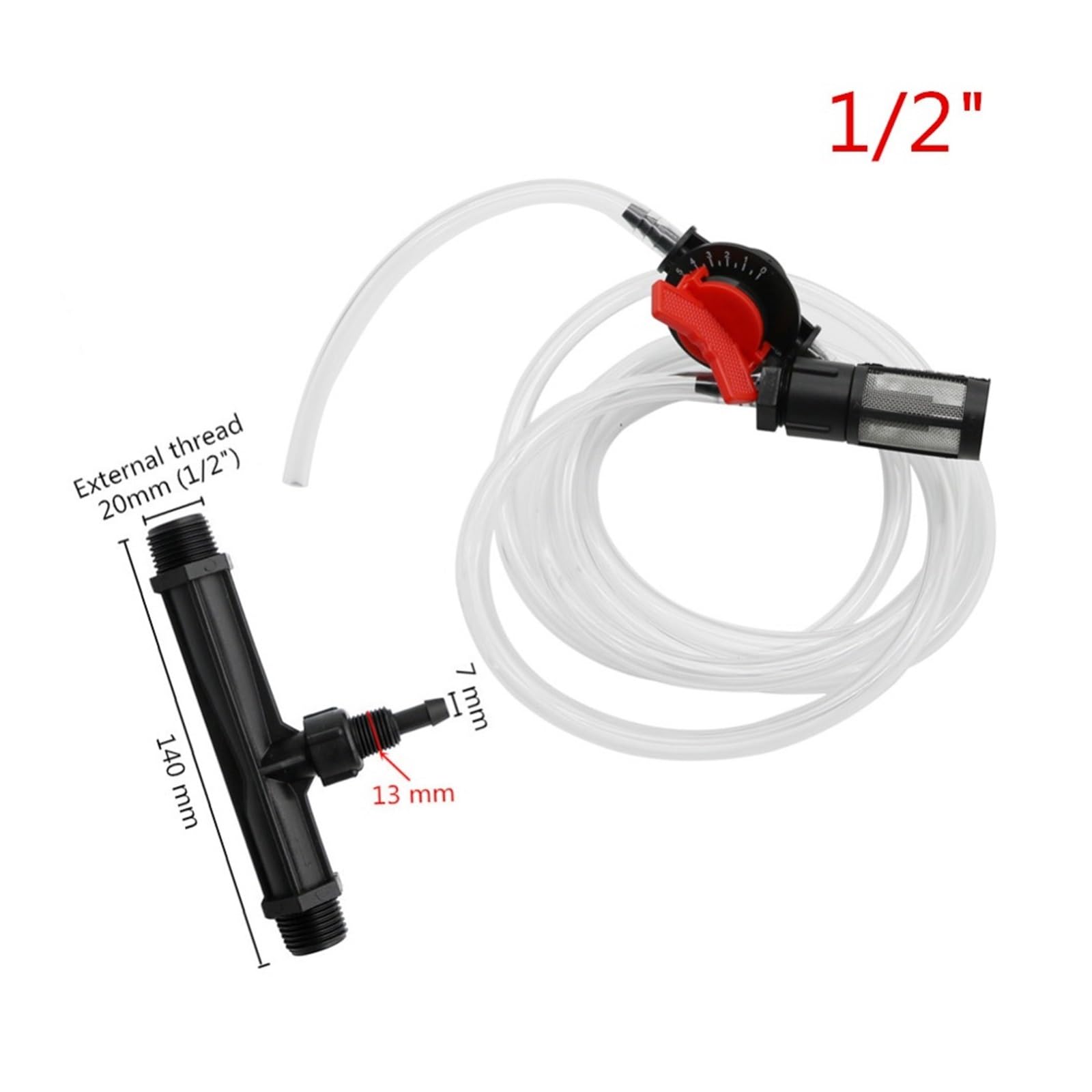 1/2 "3/4" Venturi Fertilizzante Mixer Kit Agricoltura Irrigazione Tubo 'Acqua Iniettori Accessori da Giardino Fertilizzante Automatico(3/4'')
