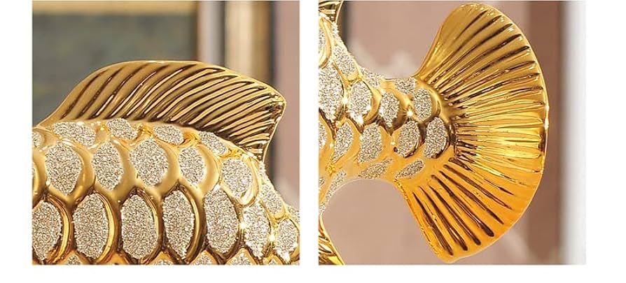 Amazon.co.jp: 置物アロワナ 招財龍魚 風水 置物 金運 玄関