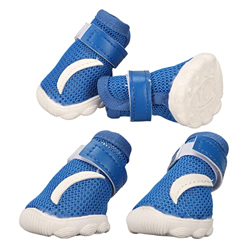 Sapatos para Cães de Estimação 4 Peças, Sapatos de Verão Macios e Respiráveis, Sandálias, Botas, Tên
