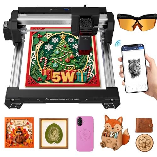 Image of ATOMSTACK Swift Laser Engraver Machine, Max Power, Black, 5W Laser Cutter