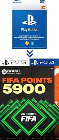 PlayStation Store Tarjeta Regalo para FIFA 23 Ultimate Team - 5900 FIFA Points - Código de descarga PS4/PS5 - Cuenta española