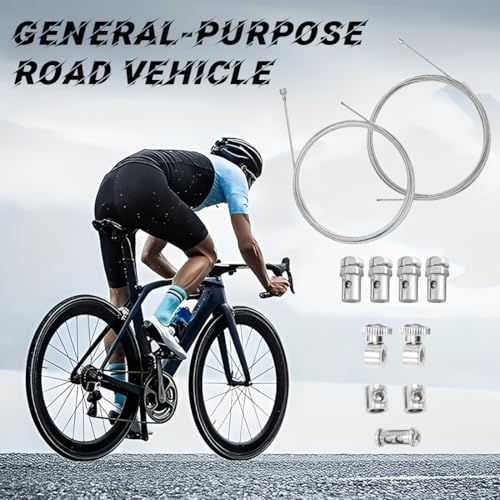 2 Stück 2 Meter Bowdenzug Universal Reparaturset, bremszug fahrrad, Schaltzug, bremszug, mit 9 Nippeln Schaltzug Gaszug für Motorräder Mofa Moped Fahrräder Roller Offroad MX Ø1.2mm und Ø1.5mm