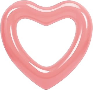 HeySplash Heart Pool Float, 47.3" x 39.4" Heart Shaped Swimming Pool Float Loungers Tube Ring Floatie, Water Fun Beach Party Toys for Kids, Adults