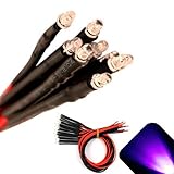 3mm 9v Pre-Wired UV/Purple LED - Ultra Bright (7v, 8v, 9v) (Pack of 5)