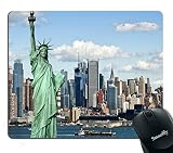 Smooffly New York Mouse Pad, Statue of Liberty in NYC Harbor Urban City Print Famous Cultural Landma