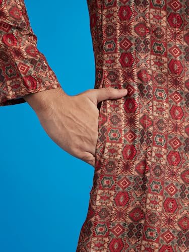 Image of DIWAS BY MANYAVAR Men's Art Silk Printed Kurta (1pc)
