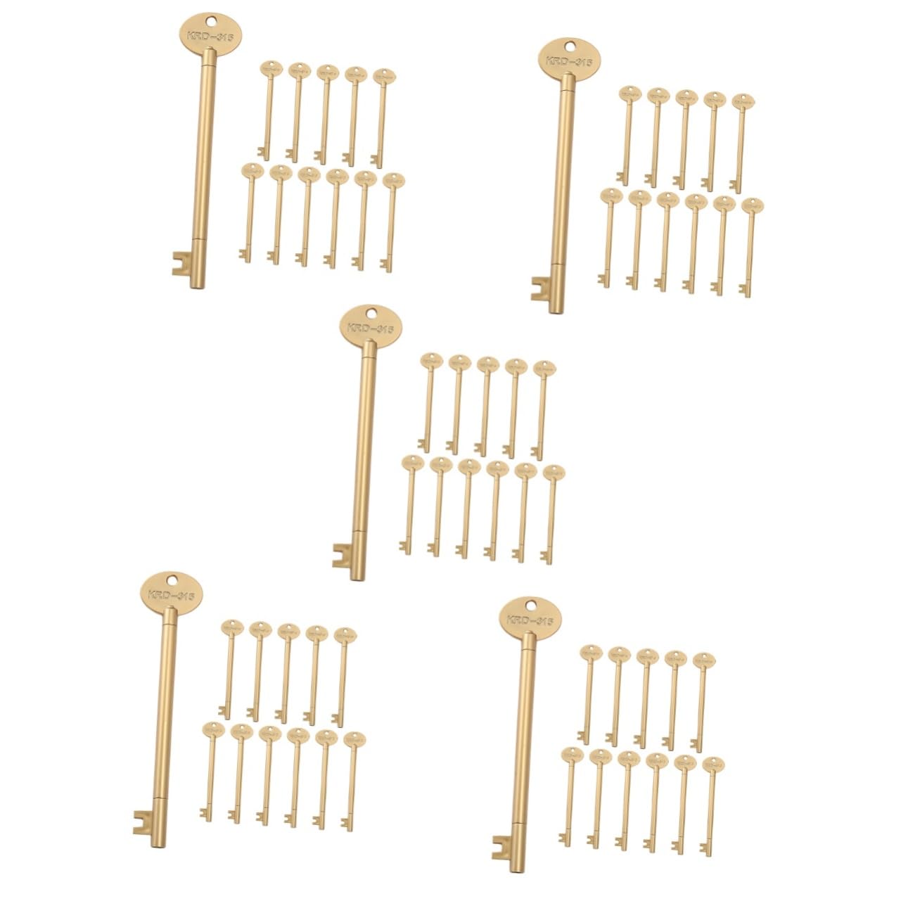 Artibetter 5 Series Bolígrafos Con Forma De Llave Bolígrafos Estacionarios Azul Trabajar Lindos A Granel Herramienta De Escritura Abdominales Golden 12 Piezas X 5