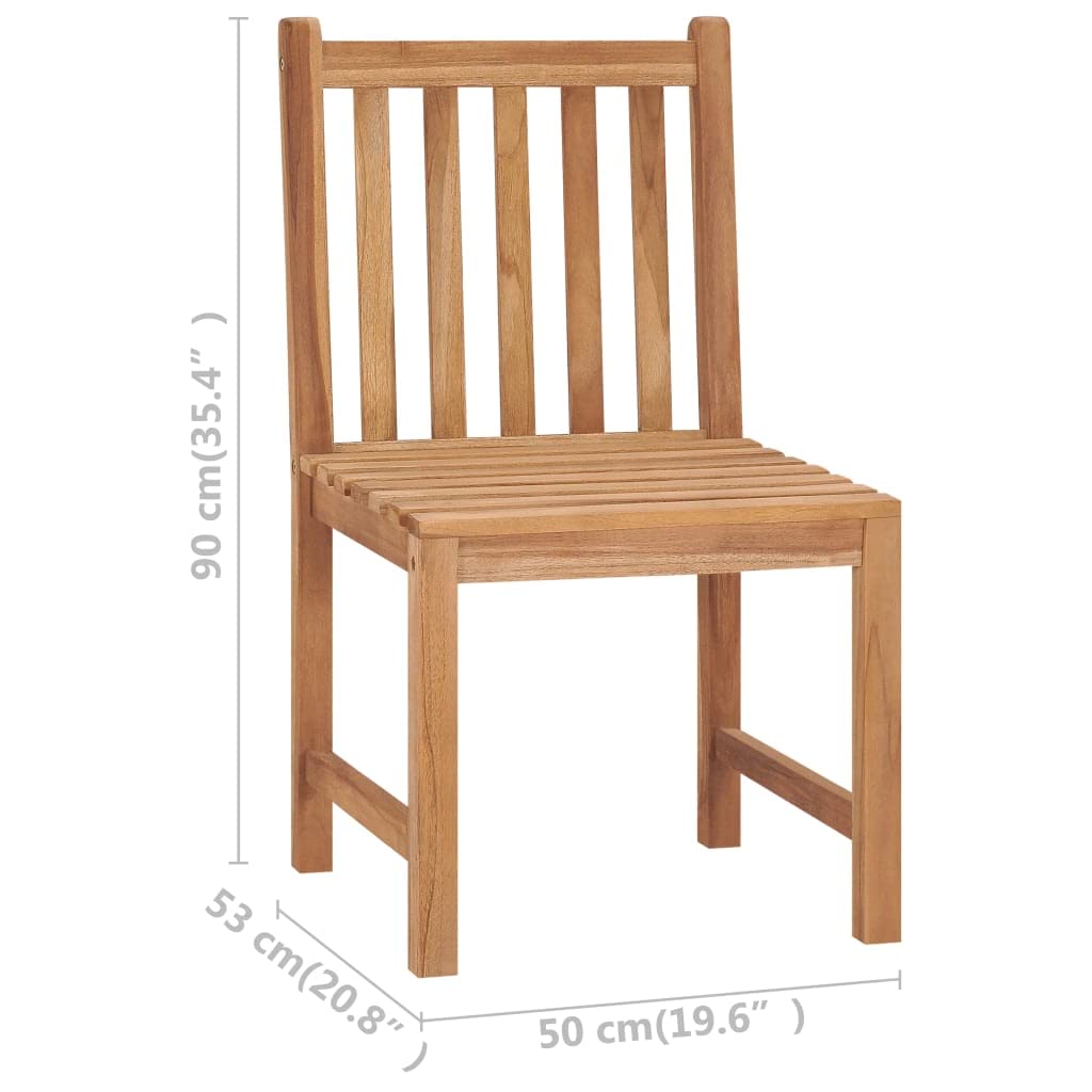 Generico Sedie da Giardino 2 pz in Legno Massello di Teak,Mobili,Mobili da Giardino,Mobili e sedie da Giardino,Sedie da Giardino,Marrone,15.95 kg,315611
