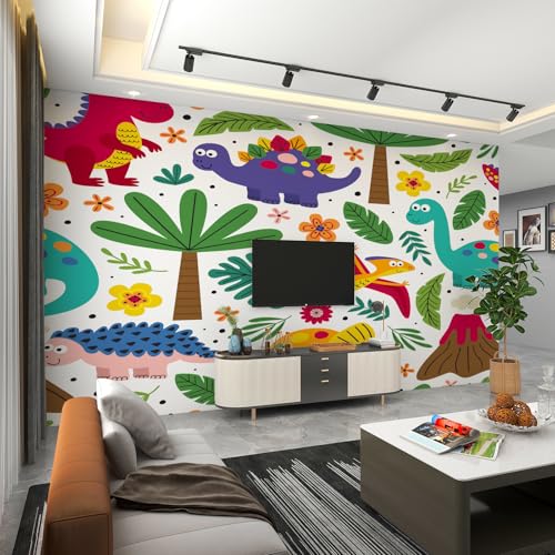 Papier peint dinosaure anti-déformation pour masquer les défauts des murs - 5