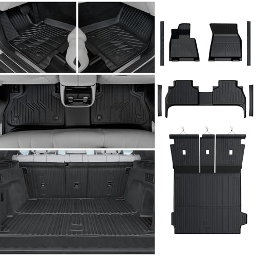 GALVAGNITE Floor Mats for BMW X5 G05 2019-2026, All Weather Floor Mats Trunk Cargo Liner with Backrest Protectors and Door Sill Guards Accessories, Full Coverage Set (Only Fit 5 Seats)