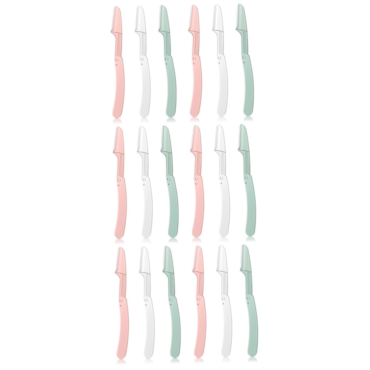 Ipetboom 3sets Women's Eyebrow Razor Pack Portable Makeup Eyebrow Shaver Tool Facial Hair Removal for Women Trimmer Nonslip Grip 6pcs*3