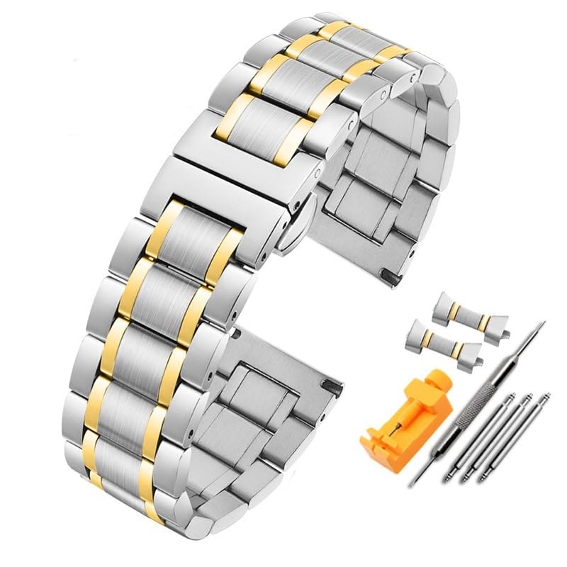 Bracelet montre acier inoxydable 22mm à dégagement rapide pour changer de style facilement