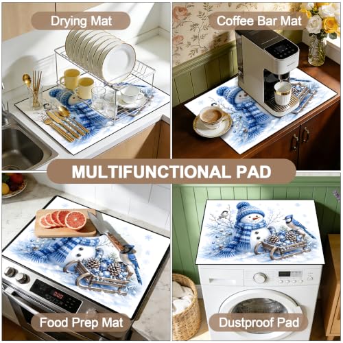 Image of Stove Top Cover for Electric Stove: 28''x20'' Stove Cover Elevate Your Kitchen Reliable Heat Protection,Non-Slip Kitchen Decor (Winter)
