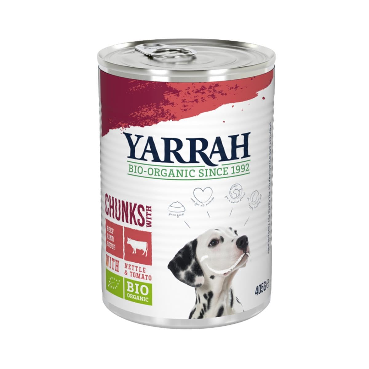Yarrah Dog Food Chunks Beef Bio 12 x 405g Amazon.co.uk Pet