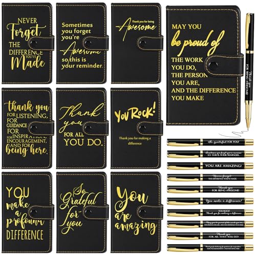 Dispowreath Leder-Tagebuch, Notizbuch, Dankeschön-Geschenke, inspirierende Tagebücher mit Kugelschreibern, Großpackung zur Ermutigung, Notizblock für Schule, Lehrer, Krankenschwester, Büro
