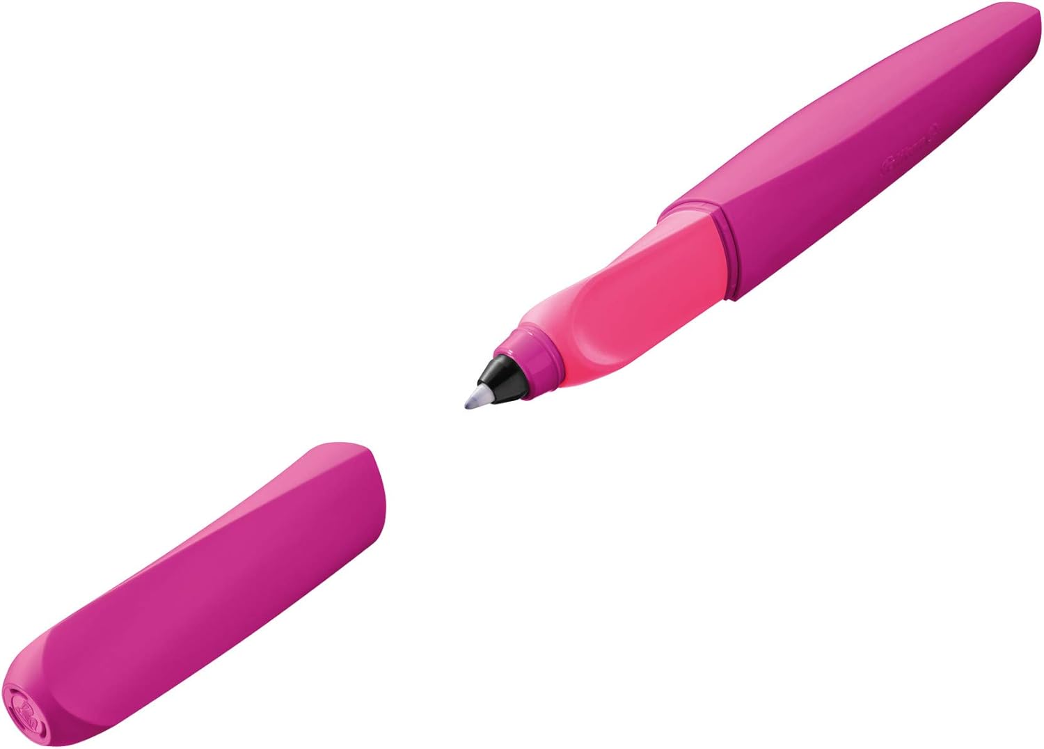 Pelikan,804271, Twist Rollerball Pen, Neon-Plum, Including 2 Ink Cartridges for Left and Right Handed People