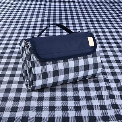 Beach Blanket Outdoor Picnic Blankets Mat 80"x60" Extra Large Waterproof Sand Proof Camping Blanket Lightweight Folding Portable Travel Blanket for Family Park Beach Grass(Blue)