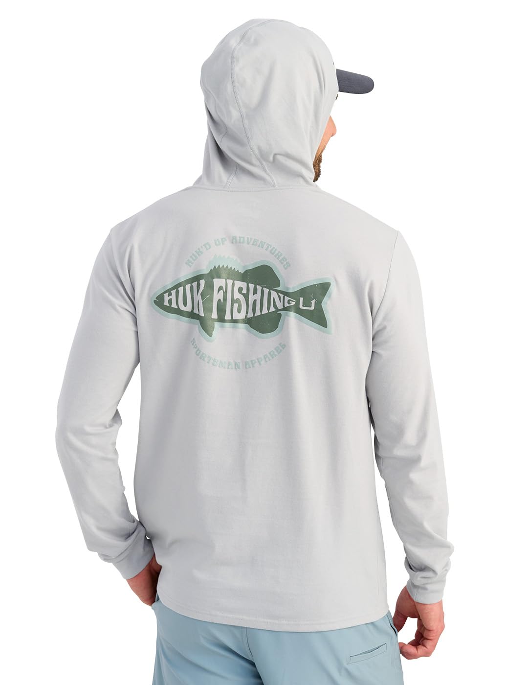 HUK Men's Hoodie Tee for Men, Lightweight Performance Fishing Hooded Shirt With Upf Sun Protection