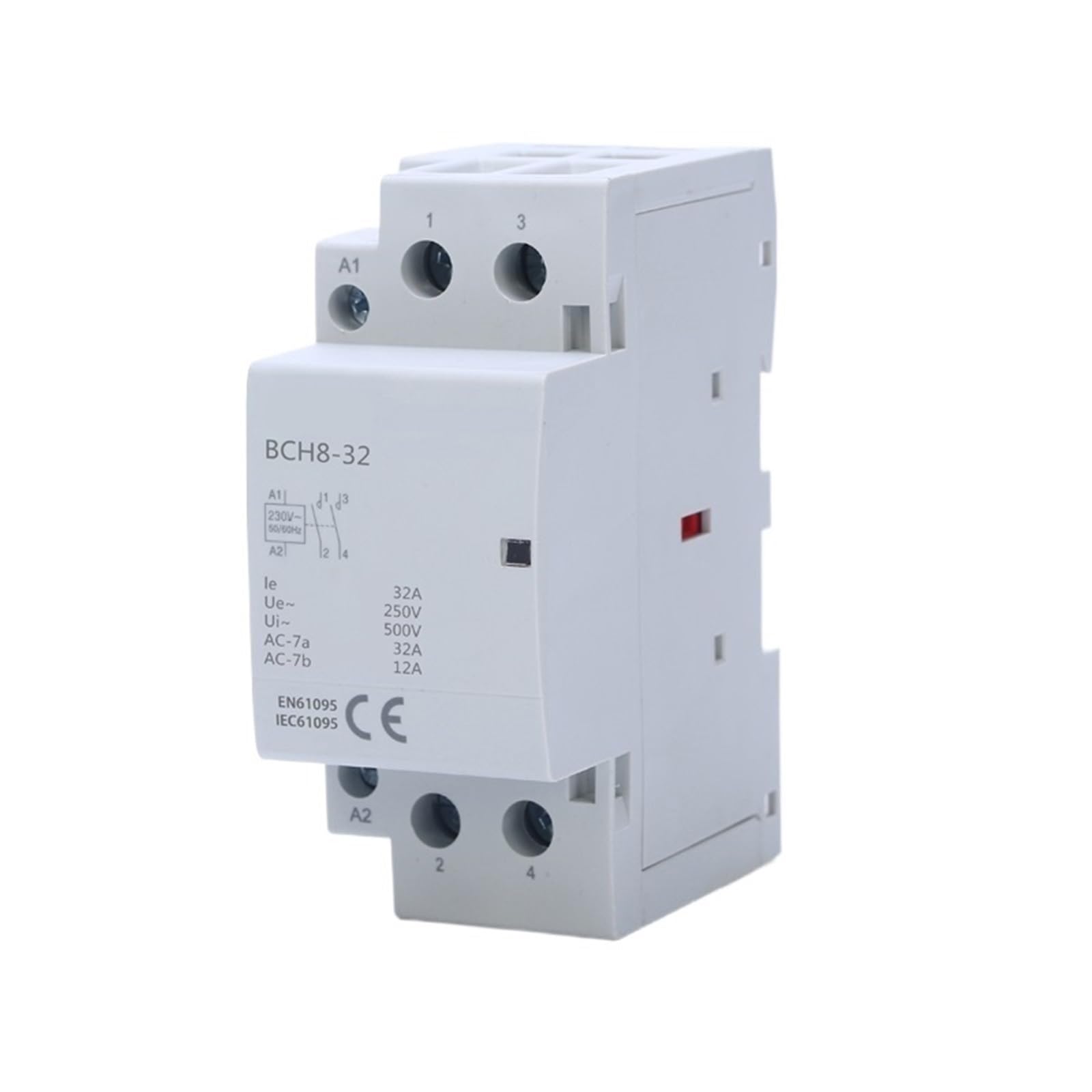 Contactor de CA 32A 2P carril DIN modular BCH8-32A-2NC 220V 4