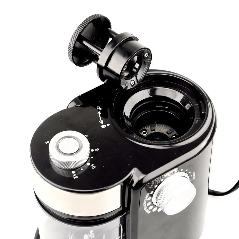 Molinillo de Café Eléctrico de 18 Velocidades con Fresas Ajustables, Máquina de Café, Trituradora, Enchufe Europeo.