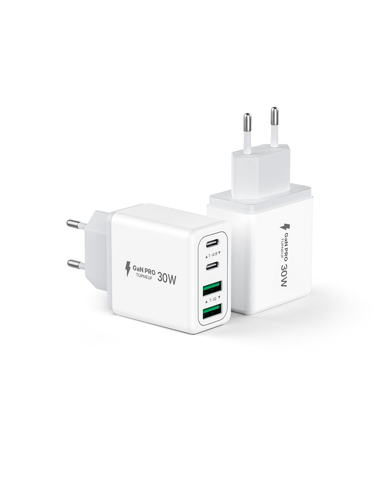 USB C Ladegerät 4-Port Schnellladegerät, 60W Mehrfach USBC Stecker Fast Charger Adapter USB C Netzteil für iPhone 17 16 15 14 13 12 11 Pro Max, iPad, Samsung, Handys 4