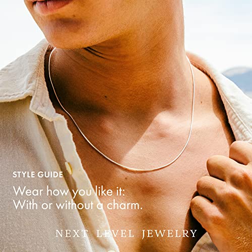 Diamond-Cut Sterling Silver Snake Chain Necklace, Sterling Silver Chains for Women, Sterling Silver Necklace for Women, Sterling Silver Necklace Men, IT-ProLux 925 Italy, Next Level Jewelry4