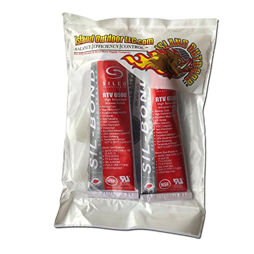 Silco Incorporated RTV 6500 Sil-Bond 2.8 fl.oz High Temperature Silicone Adhesive, Red (2)