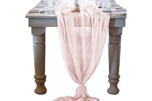 Socomi 10ft Blushing Pink Chiffon Table Runner