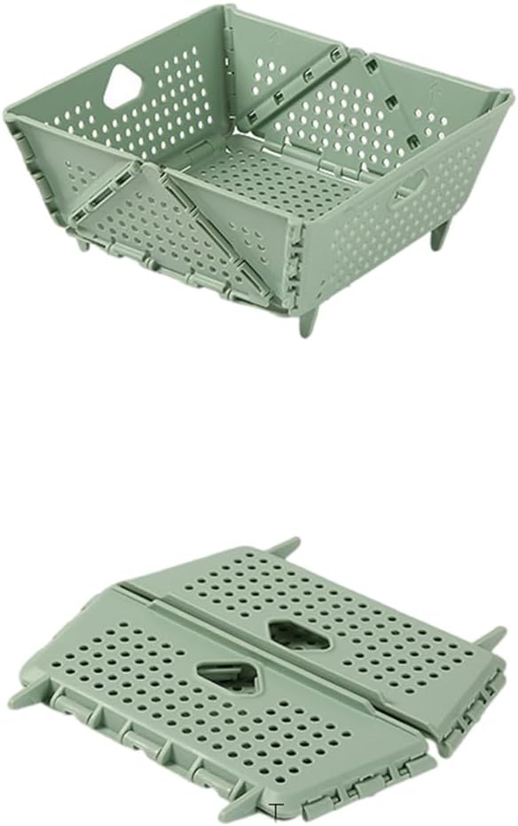 Stackable Foldable Colander Kitchen Strainer Auto Draining Space Saving