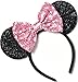 CLGIFT Pink Mickey Ears, Rainbow Minnie Mouse Ears, Sparkly Minnie Ears, Mouse Ears, Electrical Parade Ears,