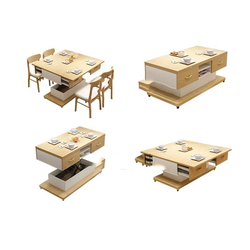Multifonctionnel électrique filaire et sans fil télécommande Table basse Table à manger 48v/80w matériel de levage cadre en fer pliant