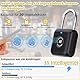 Fingerabdruck Schloss, Anweller Smart Schloss mit Bluetooth, Vorhängeschloss Fingerabdruck, Schloss mit Fingerabdruck Klein für Gym, Büro, Haus, Garten, Schrank u.v.m