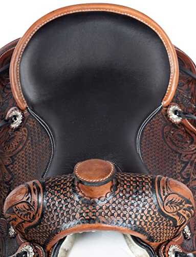 Acerugs Western Comfy Barrel Racing Pleasure Trail Horse Leather Saddle 14 15 16 17 18 (16) #TOP6