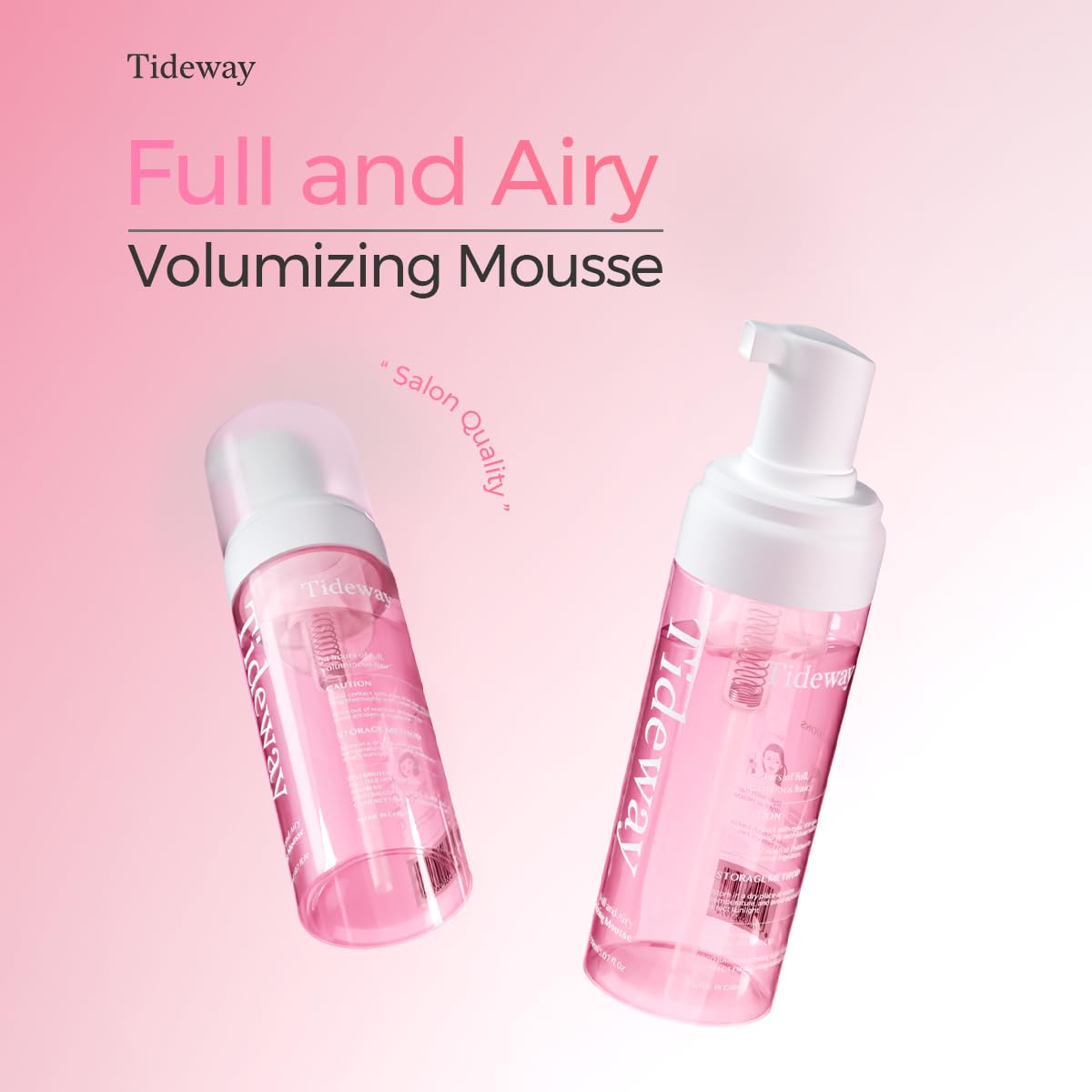 TIDEWAY Volumizing Mousse Full and Airy – Achieve Fuller, Lighter, and Natural Hair with Long-Lasting Volume, Anti-Frizz, and Nourishing Care for All Hair Types