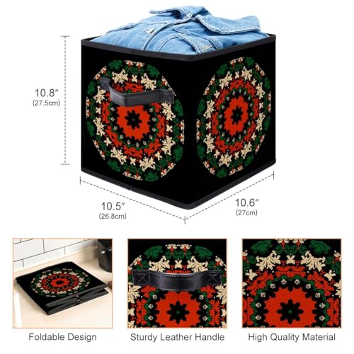 Boîte de rangement pliable en tissu cube organiseur pour placard et chambre