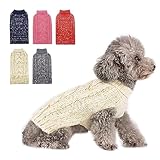 KYEESE Dog Sweater Warm Dog Clothes for Small Dog Turtleneck Dog Coat Turtleneck Knitwear Sweater...