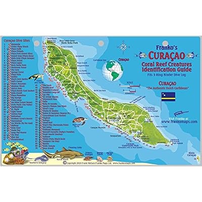 Curacao Dive Map & Reef Creatures Guide Franko Maps Laminated Fish Card Map Illustrated, December 30, 2020