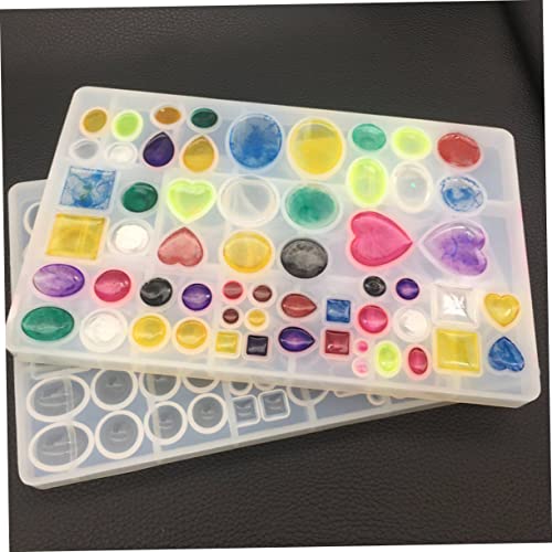 COHEALI 2 Pçs Moldes De Resina De Joias Moldes De Silicone Para Brinco De Resina Moldes De Resina Pa