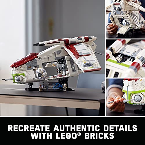 Star Wars Republic Gunship 75309 UCS Display Model Kit per adulti da costruire, ultima serie da collezione, decorazione per ufficio o casa, idea regalo - Lego - Immagine 2