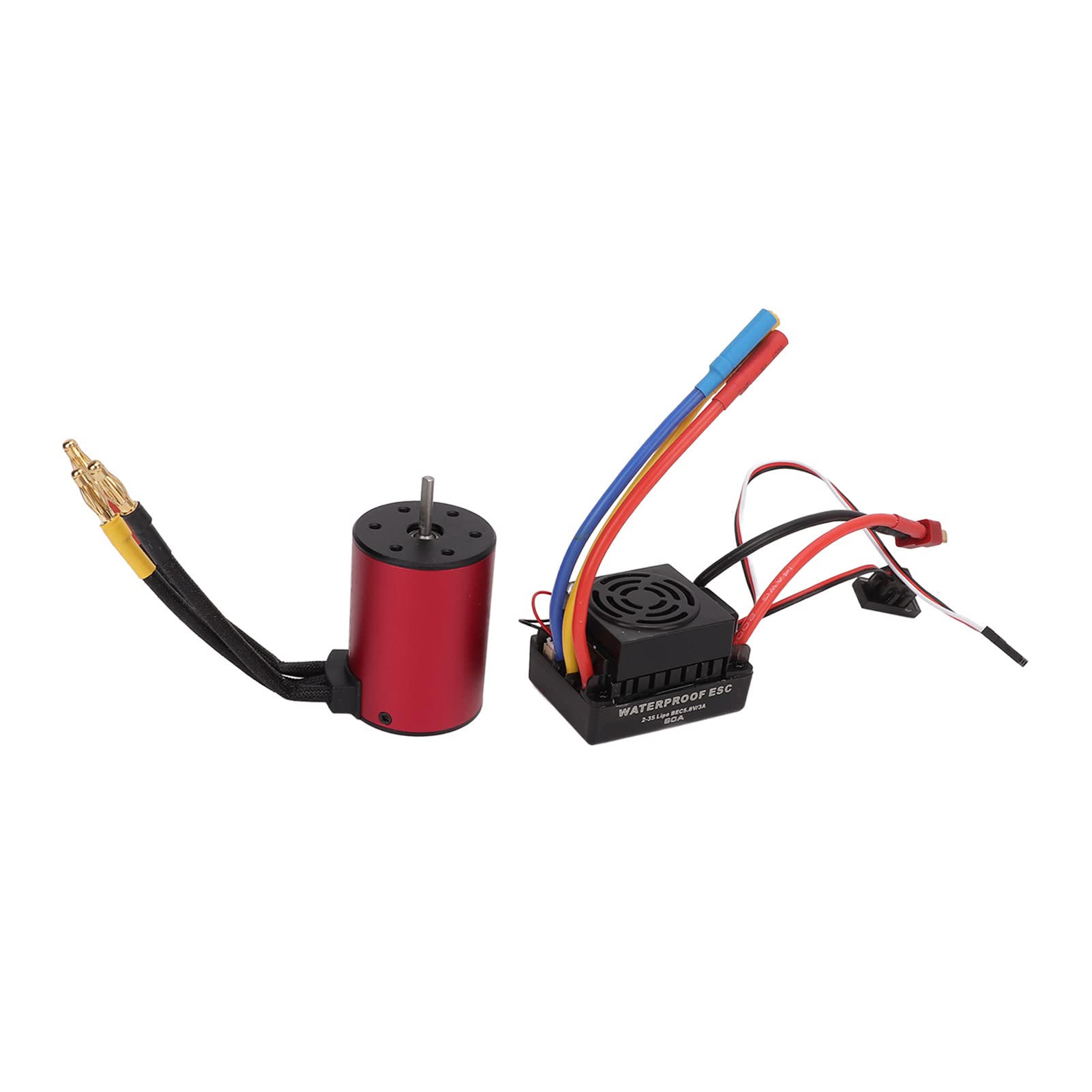 Alomejor Silnik Bezszczotkowy i Zestaw ESC do Samochodu RC 1/10, 3100KV 60A