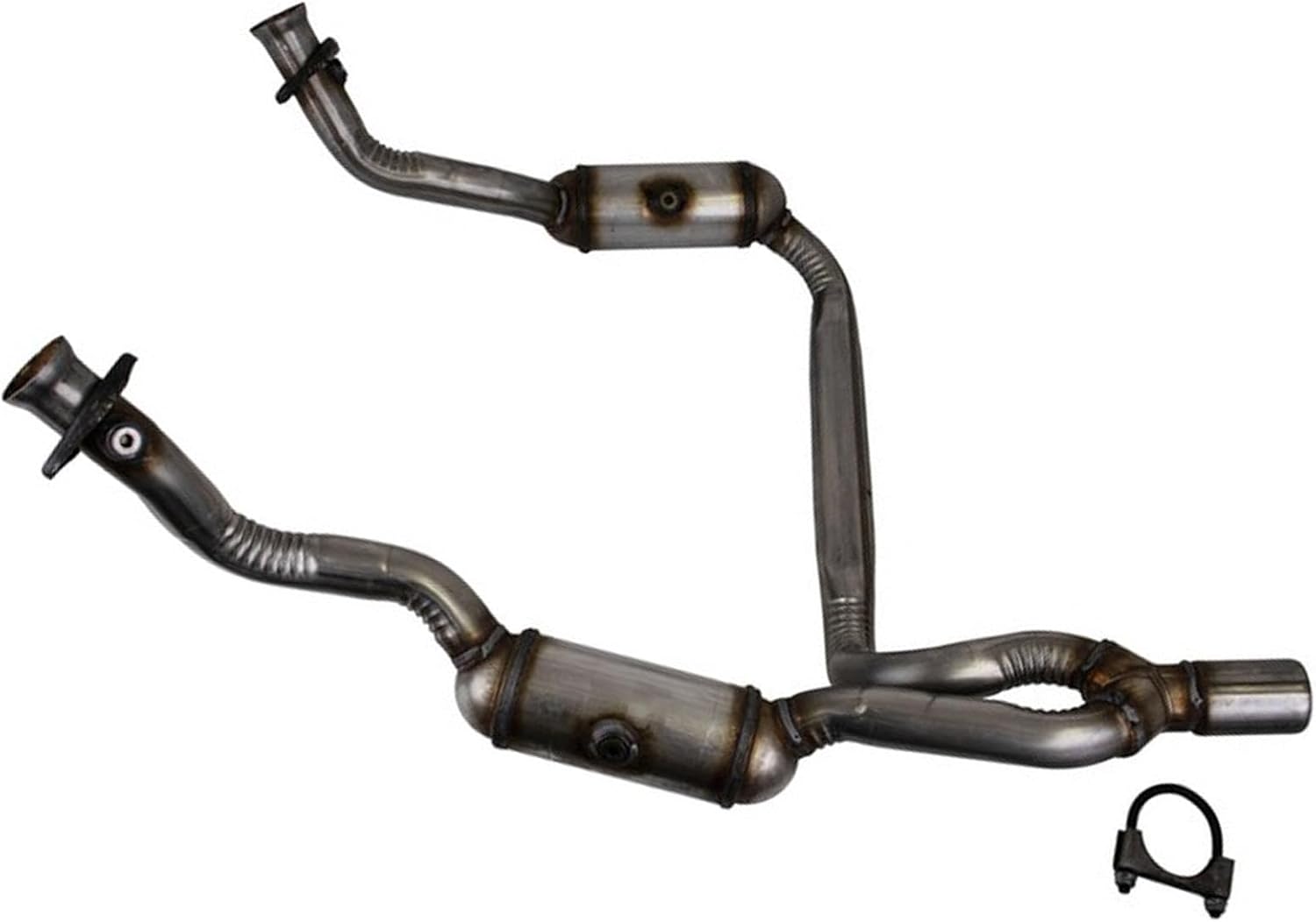 Dual L&R Catalytic Converter Engine Y Pipe Replacement Parts For Jeep Wrangler 2010-2011 3.8L