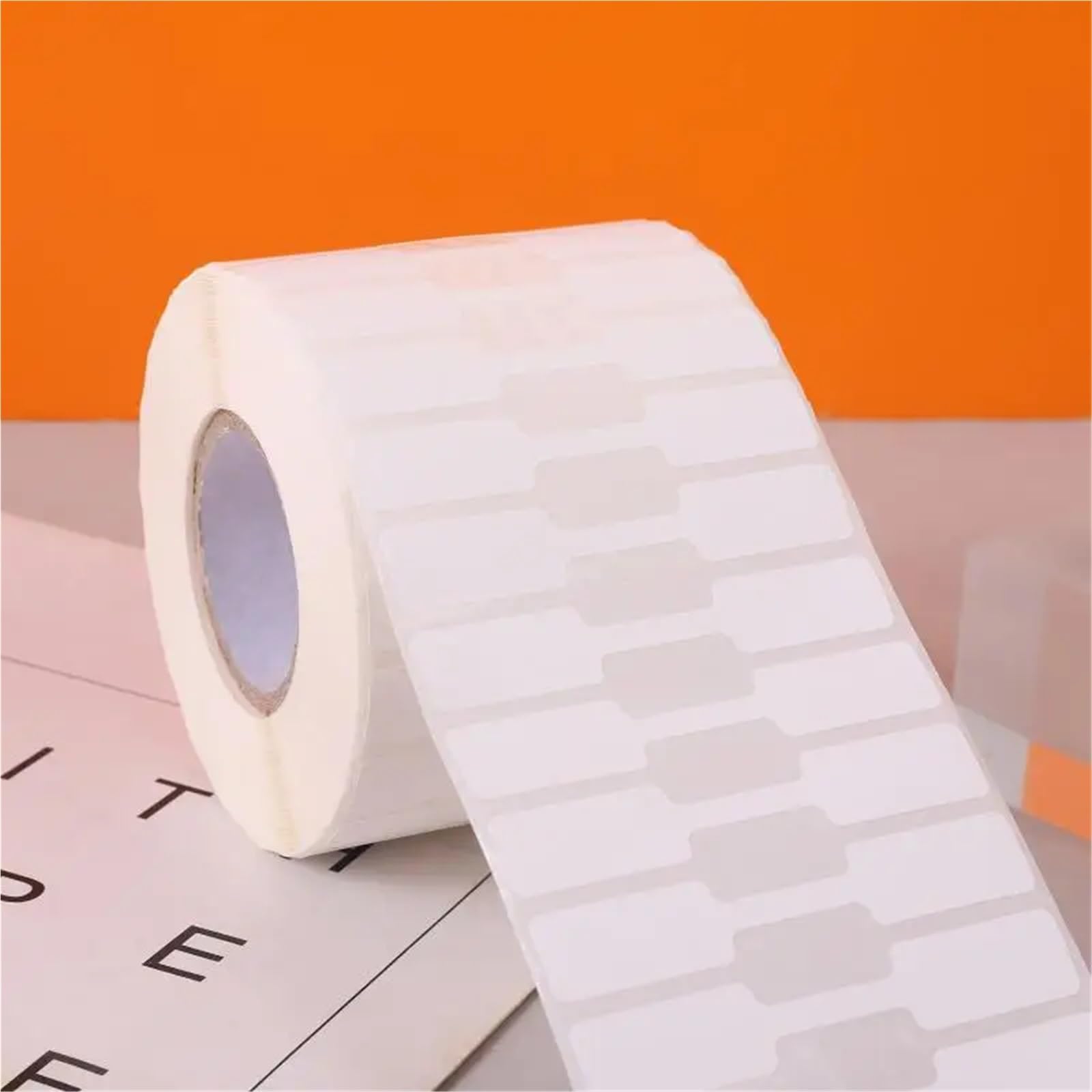 Lot de 2 rouleaux (1000 pièces) d'étiquettes autocollantes vierges en papier kraft pour bagues, colliers, boucles d'oreilles