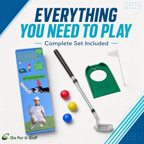 Image of Kids Putter Adjustable Length Junior Golf Club for Boys Girls Ages 2-12