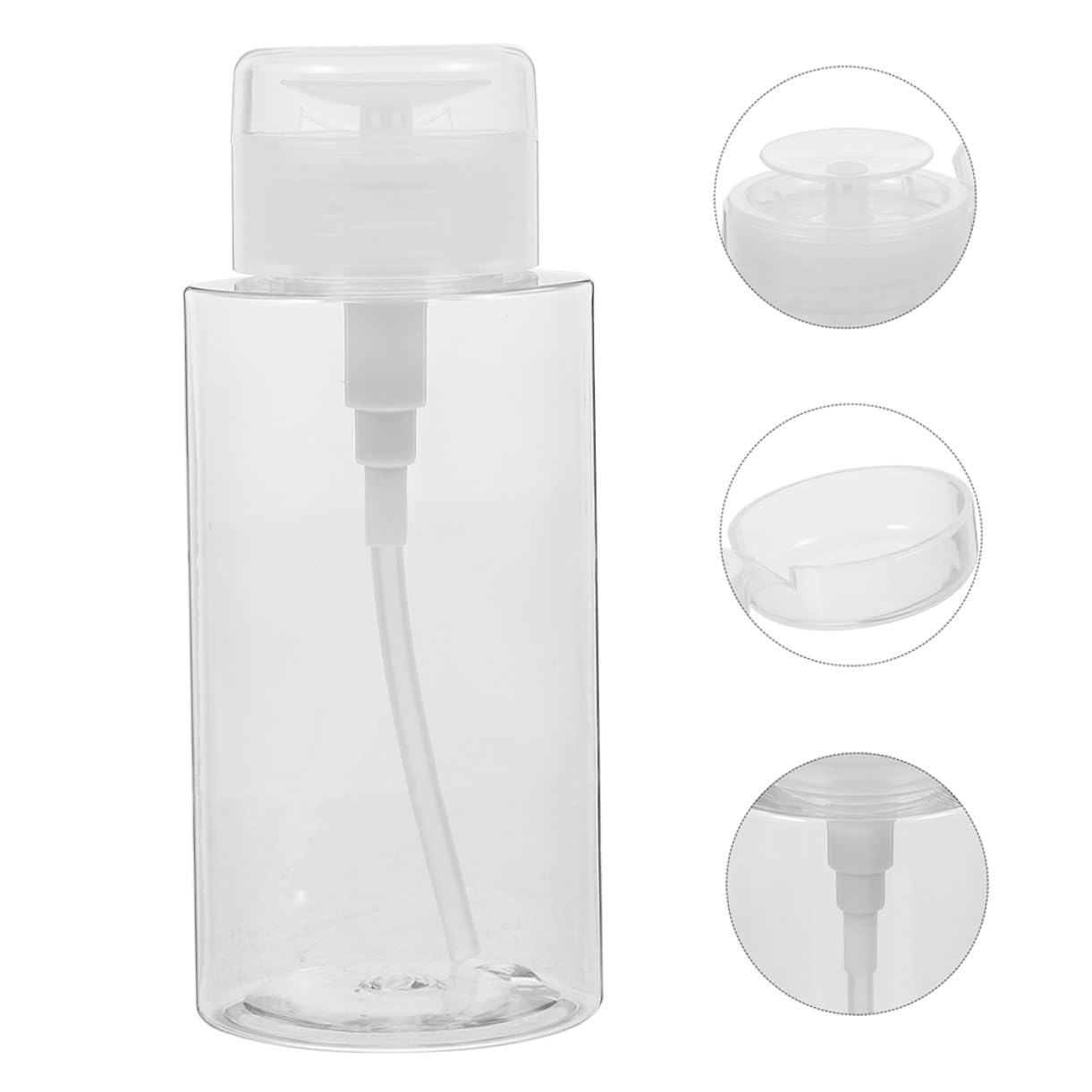 Dispensadores de Botellas Bomba 2 Piezas 200ml Transparentes para Quitaesmalte y Líquidos de Belleza Uso Personal Cuidado Diario