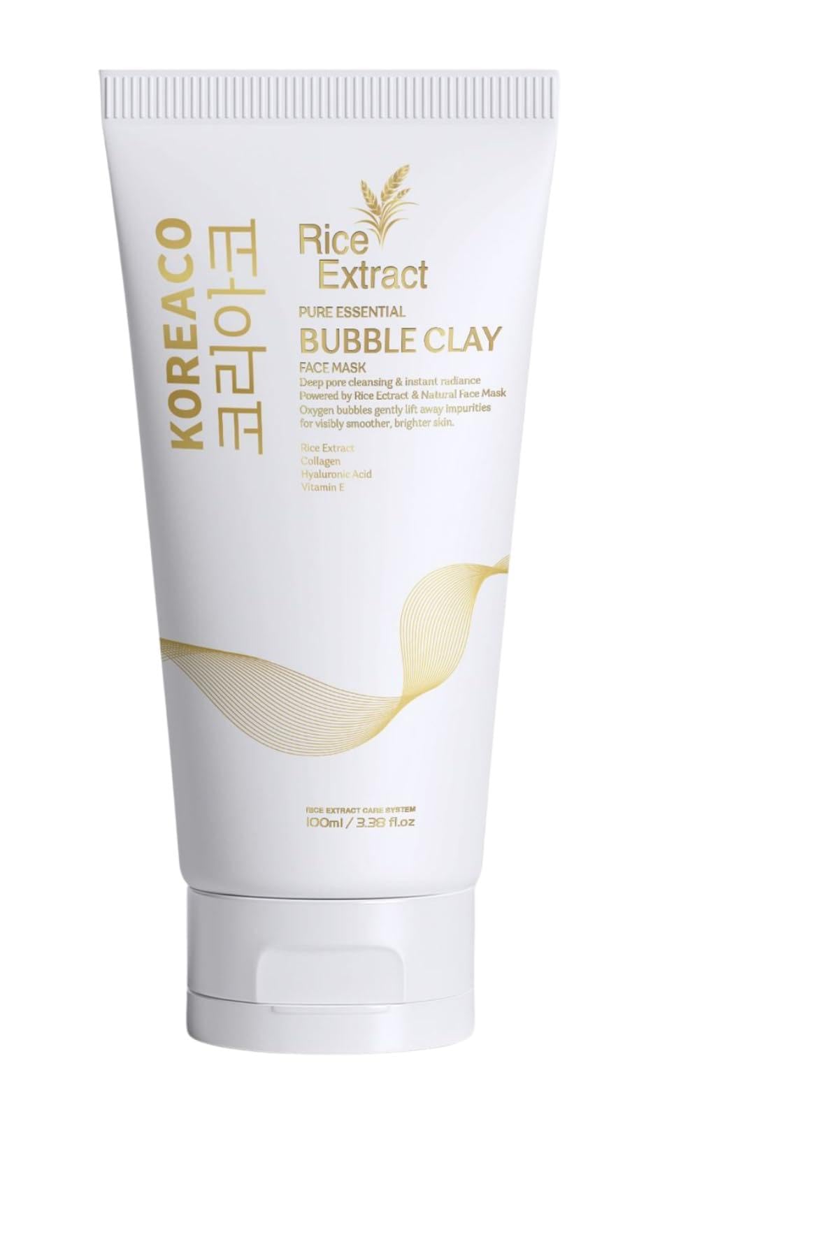 Pirinç Özlü Mucize Bubble Clay Yüz Maskesi | Beyazlatıcı Aydınlatıcı Köpüren Yüz Maskesi | Besleyici | 100 ml