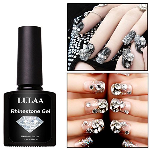 Women's Nail Art Rhinestone Glue, Jiayit Diy Art Nail Polish Glue Rhinestone Adhesives Super Sticky Tools Uv Gel (Clear) #TOP2