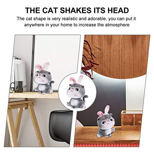 KESYOO Gato Bobblehead Balançando a Cabeça Animal Bolha Brinquedo Figurinhas de Gato da Sorte para H